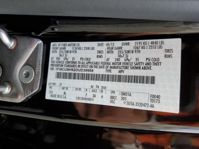 Photo 12 VIN: 1FMCU9H92DUD39958 - FORD ESCAPE SEL 