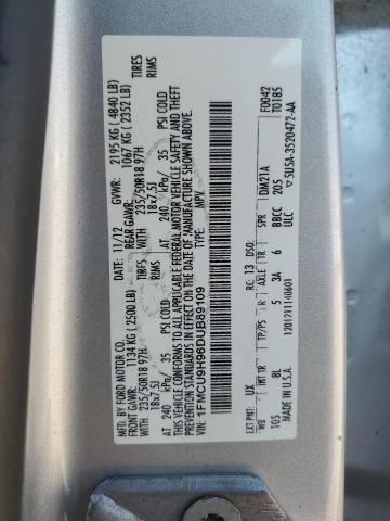 Photo 13 VIN: 1FMCU9H96DUB89109 - FORD ESCAPE SEL 