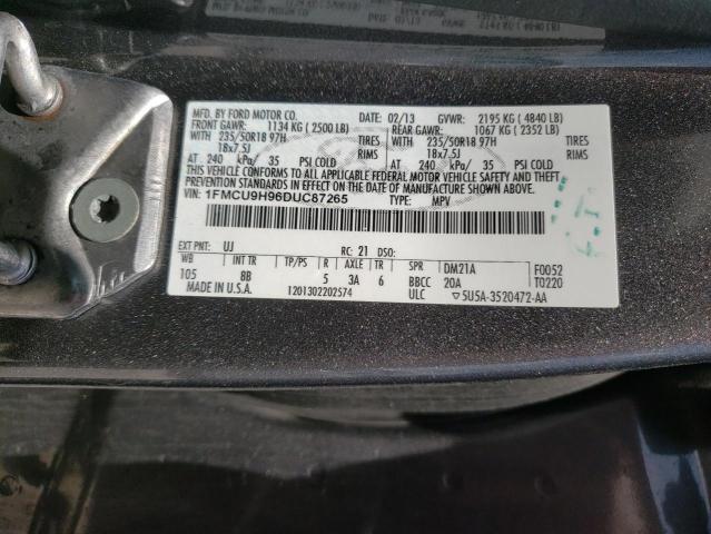 Photo 12 VIN: 1FMCU9H96DUC87265 - FORD ESCAPE SEL 