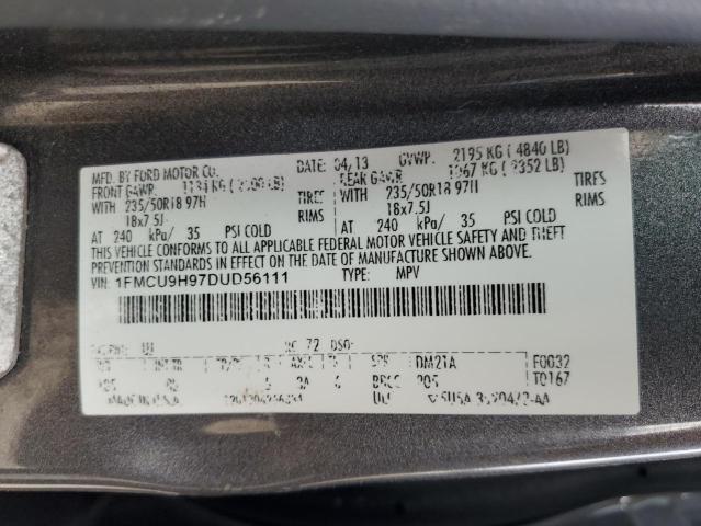 Photo 12 VIN: 1FMCU9H97DUD56111 - FORD ESCAPE SEL 