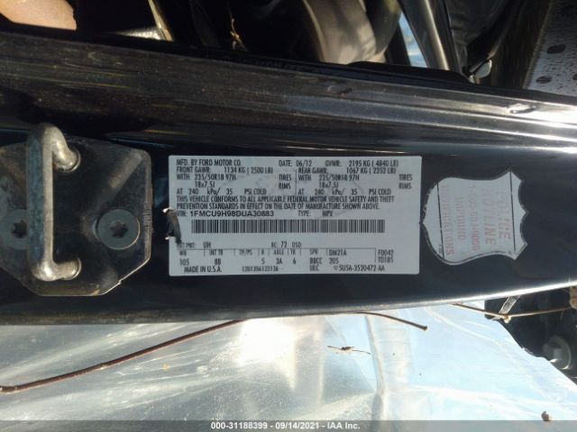 Photo 8 VIN: 1FMCU9H98DUA30883 - FORD ESCAPE 