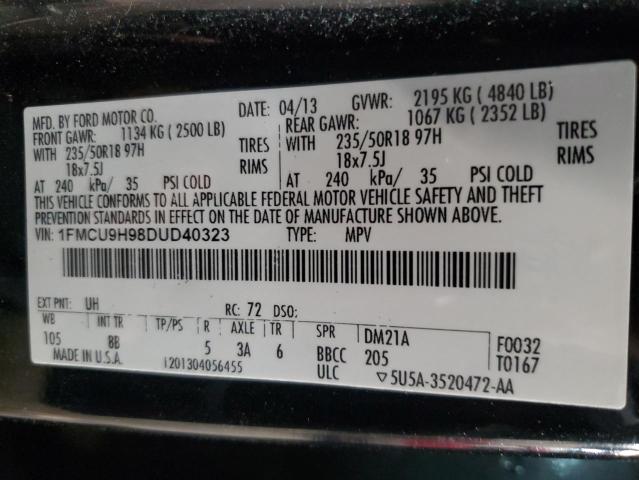 Photo 12 VIN: 1FMCU9H98DUD40323 - FORD ESCAPE SEL 