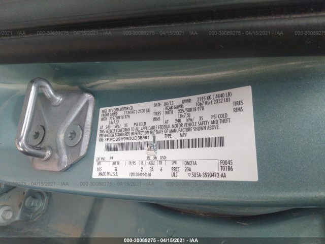 Photo 8 VIN: 1FMCU9H99DUD38581 - FORD ESCAPE 