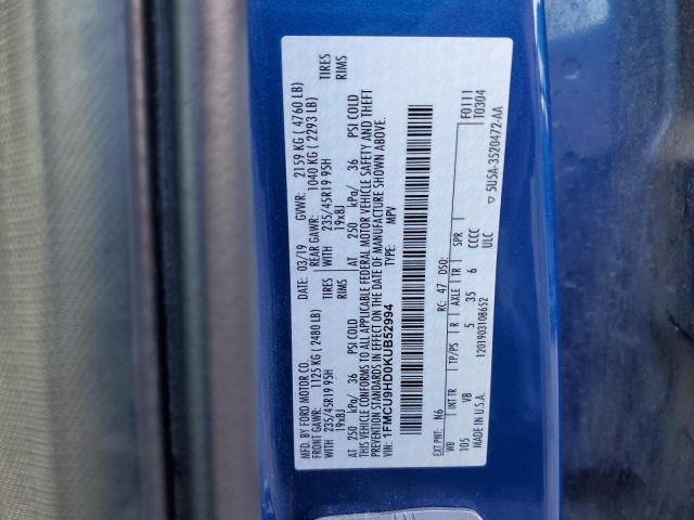 Photo 13 VIN: 1FMCU9HD0KUB52994 - FORD ESCAPE SEL 