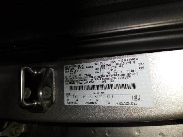 Photo 9 VIN: 1FMCU9HD2JUA25159 - FORD ESCAPE SEL 