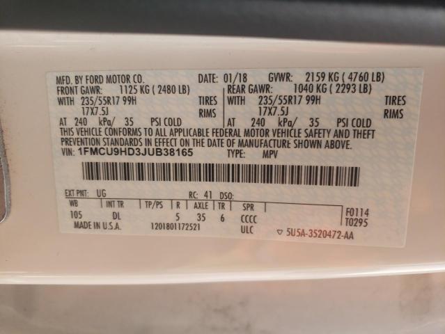 Photo 11 VIN: 1FMCU9HD3JUB38165 - FORD ESCAPE 