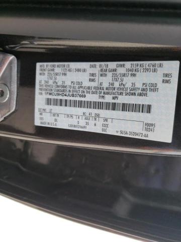 Photo 9 VIN: 1FMCU9HD4JUB37669 - FORD ESCAPE SEL 