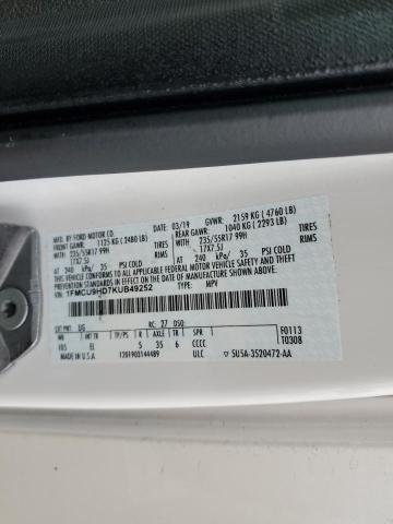 Photo 9 VIN: 1FMCU9HD7KUB49252 - FORD ESCAPE SEL 