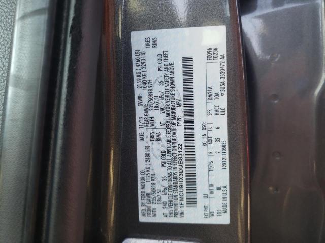 Photo 9 VIN: 1FMCU9HX3DUB83122 - FORD ESCAPE SEL 