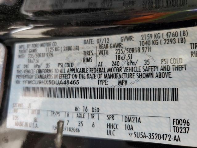 Photo 12 VIN: 1FMCU9HX5DUA48465 - FORD ESCAPE 