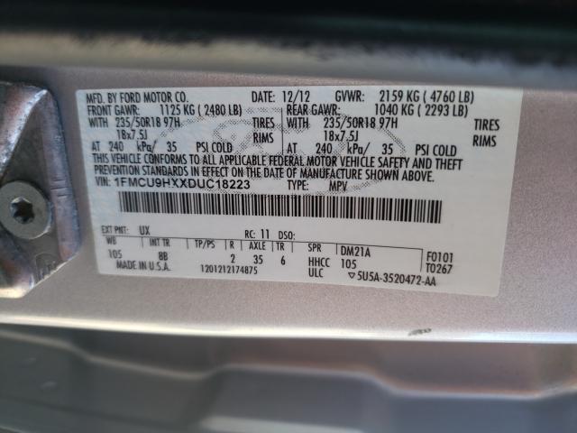 Photo 9 VIN: 1FMCU9HXXDUC18223 - FORD ESCAPE SEL 