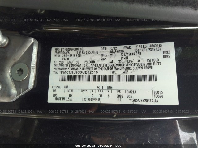 Photo 8 VIN: 1FMCU9J90DUB42510 - FORD ESCAPE 