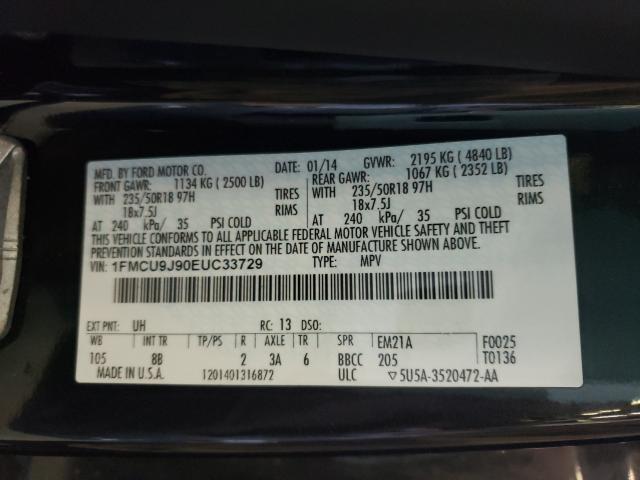 Photo 9 VIN: 1FMCU9J90EUC33729 - FORD ESCAPE TIT 