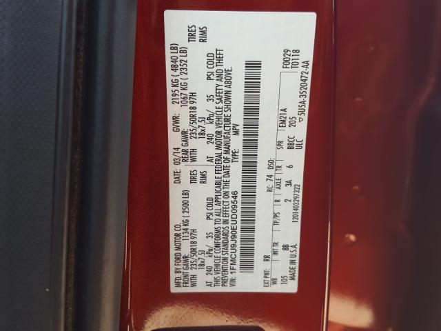 Photo 9 VIN: 1FMCU9J90EUD09546 - FORD ESCAPE TIT 