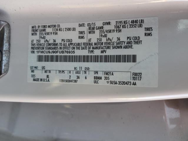 Photo 12 VIN: 1FMCU9J90FUB76935 - FORD ESCAPE TIT 