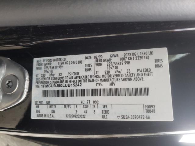 Photo 12 VIN: 1FMCU9J90LUB15242 - FORD ESCAPE 