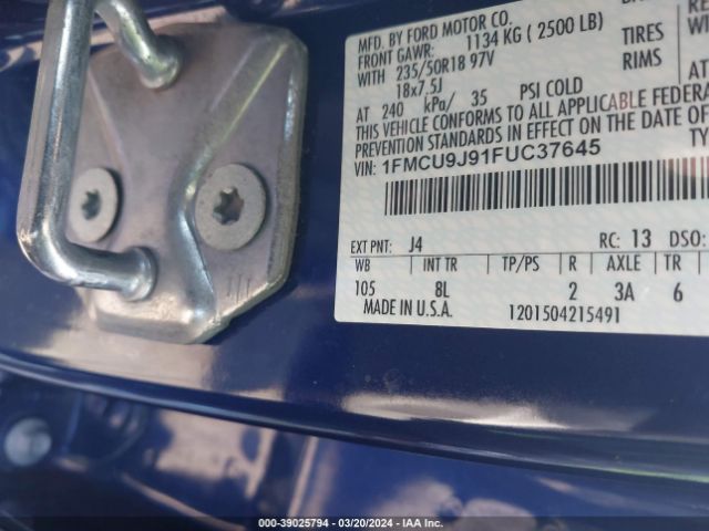 Photo 8 VIN: 1FMCU9J91FUC37645 - FORD ESCAPE 