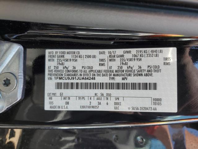 Photo 11 VIN: 1FMCU9J91JUA64248 - FORD ESCAPE TIT 