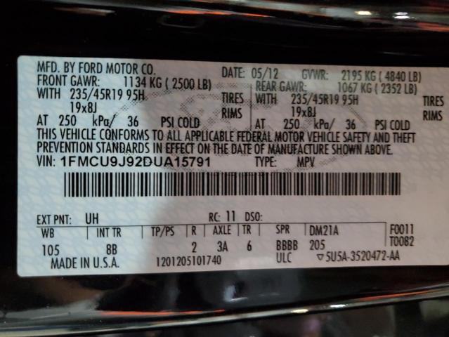 Photo 12 VIN: 1FMCU9J92DUA15791 - FORD ESCAPE 