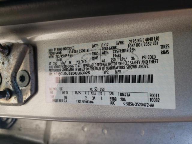 Photo 9 VIN: 1FMCU9J92DUB63925 - FORD ESCAPE TIT 