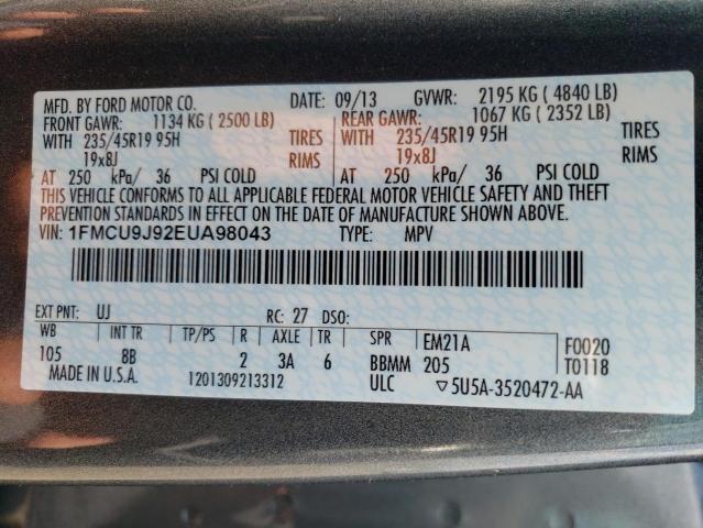 Photo 11 VIN: 1FMCU9J92EUA98043 - FORD ESCAPE 