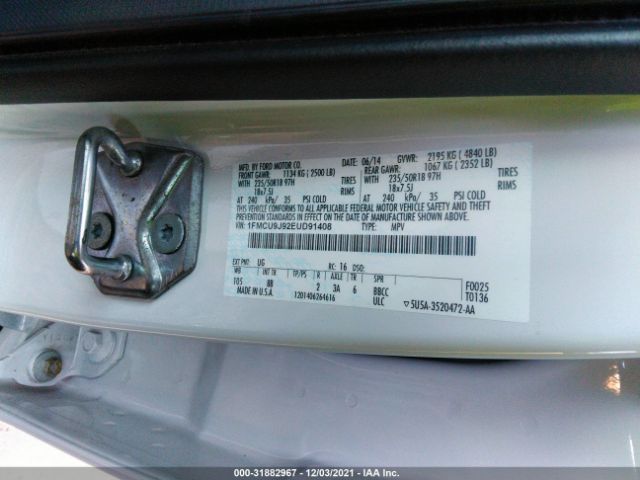 Photo 8 VIN: 1FMCU9J92EUD91408 - FORD ESCAPE 