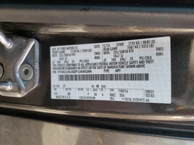 Photo 9 VIN: 1FMCU9J92FUA90266 - FORD ESCAPE TIT 