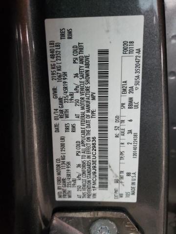 Photo 12 VIN: 1FMCU9J93EUC29836 - FORD ESCAPE 