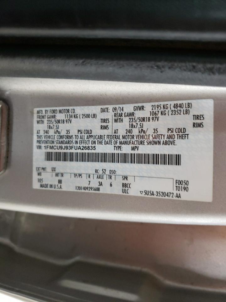 Photo 11 VIN: 1FMCU9J93FUA26835 - FORD ESCAPE 