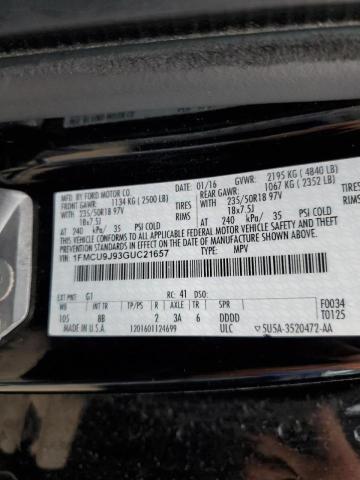 Photo 13 VIN: 1FMCU9J93GUC21657 - FORD ESCAPE 