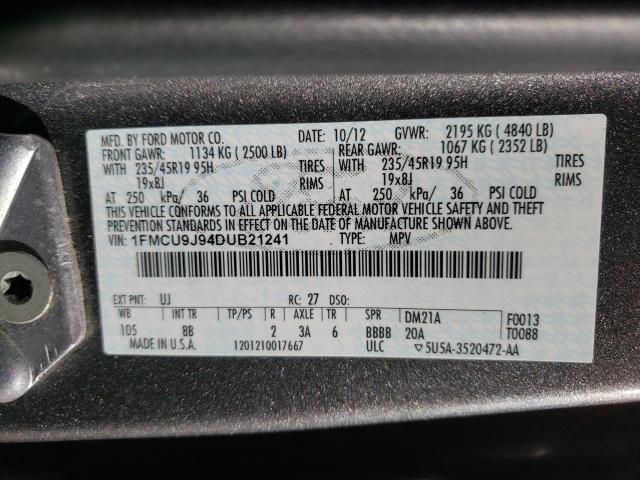 Photo 9 VIN: 1FMCU9J94DUB21241 - FORD ESCAPE TIT 