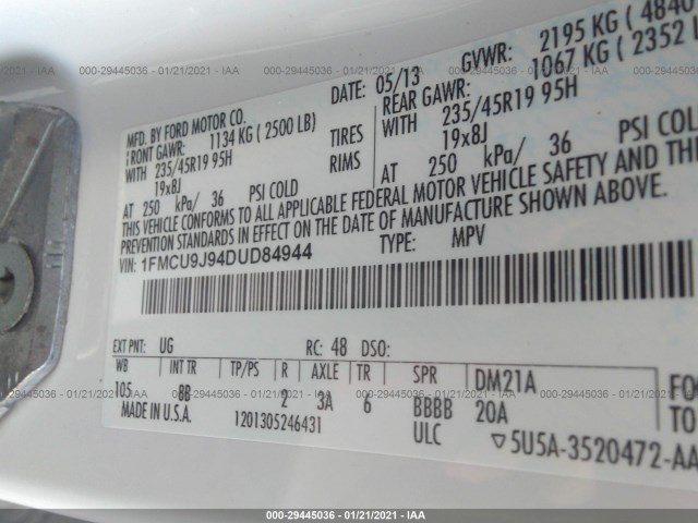 Photo 8 VIN: 1FMCU9J94DUD84944 - FORD ESCAPE 