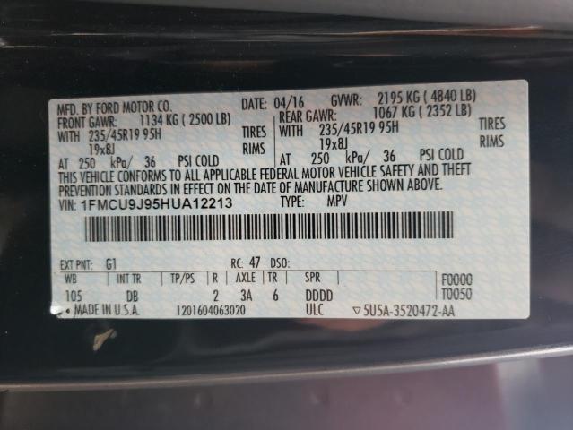 Photo 12 VIN: 1FMCU9J95HUA12213 - FORD ESCAPE TIT 