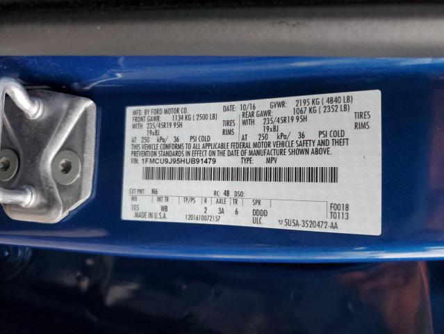 Photo 11 VIN: 1FMCU9J95HUB91479 - FORD ESCAPE 