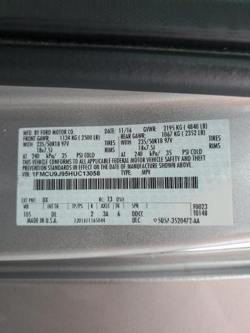 Photo 9 VIN: 1FMCU9J95HUC13058 - FORD ESCAPE TIT 