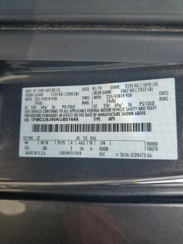 Photo 13 VIN: 1FMCU9J96KUB01649 - FORD ESCAPE 