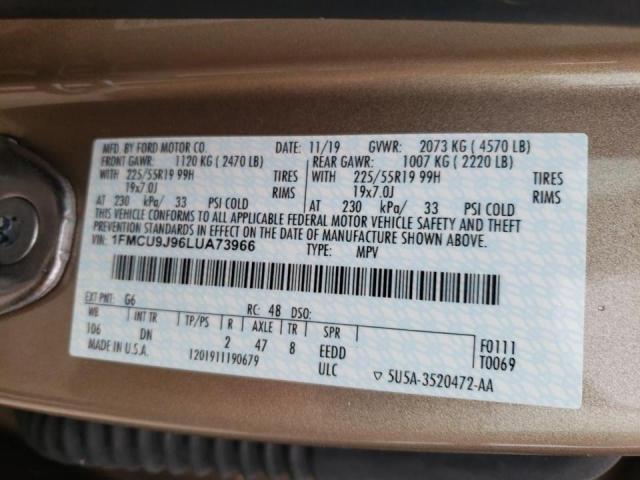 Photo 9 VIN: 1FMCU9J96LUA73966 - FORD ESCAPE TIT 