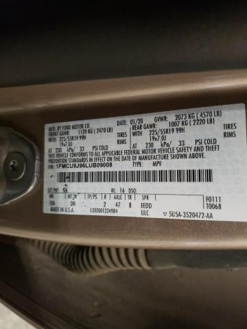 Photo 12 VIN: 1FMCU9J96LUB09008 - FORD ESCAPE 