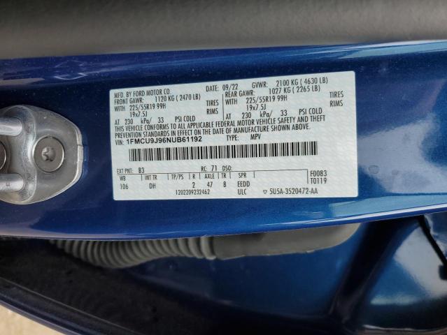 Photo 12 VIN: 1FMCU9J96NUB61192 - FORD ESCAPE 