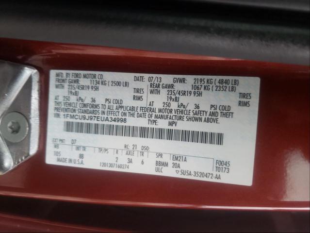 Photo 9 VIN: 1FMCU9J97EUA34998 - FORD ESCAPE TIT 