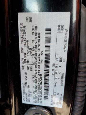 Photo 12 VIN: 1FMCU9J97LUA64452 - FORD ESCAPE TIT 