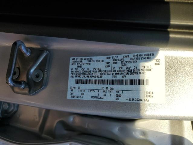 Photo 11 VIN: 1FMCU9J98JUA94329 - FORD ESCAPE TIT 