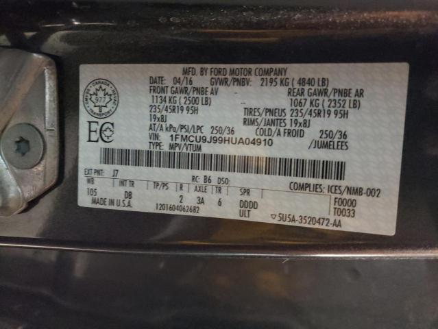 Photo 13 VIN: 1FMCU9J99HUA04910 - FORD ESCAPE 