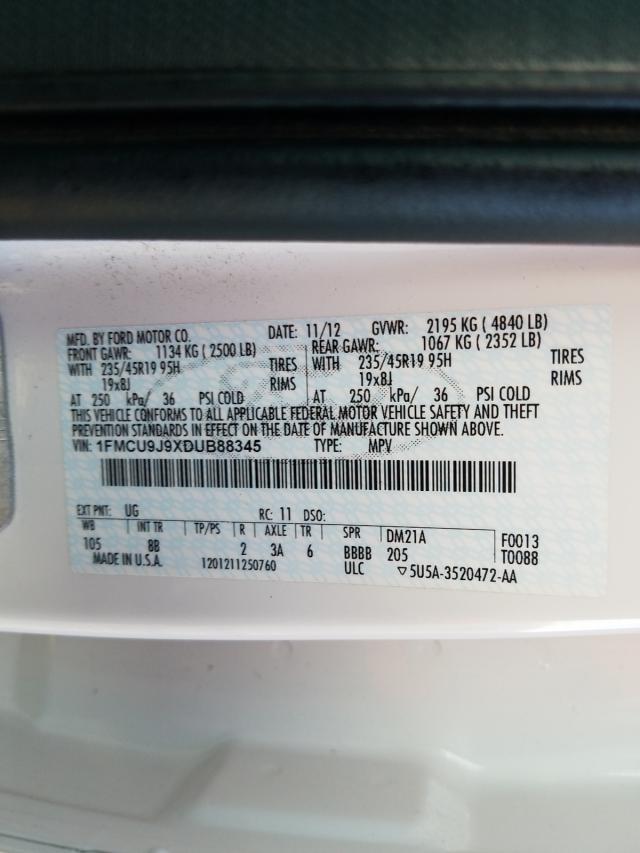 Photo 9 VIN: 1FMCU9J9XDUB88345 - FORD ESCAPE TIT 