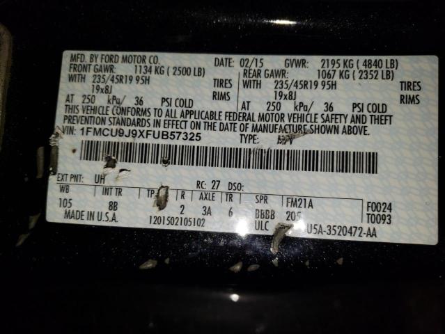 Photo 11 VIN: 1FMCU9J9XFUB57325 - FORD ESCAPE TIT 