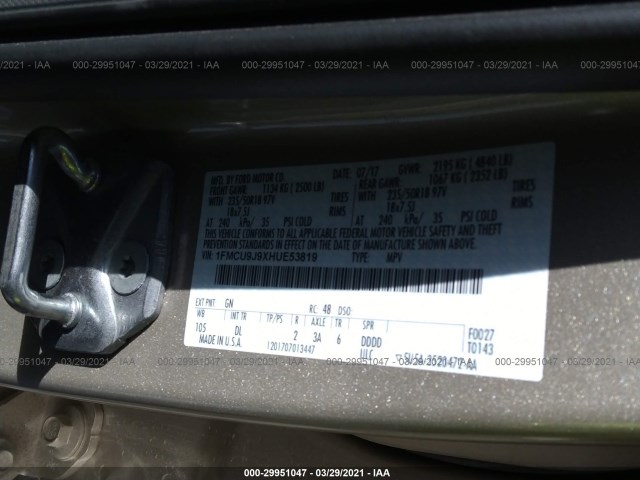 Photo 8 VIN: 1FMCU9J9XHUE53819 - FORD ESCAPE 