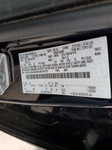 Photo 12 VIN: 1FMCU9JD0HUB70737 - FORD ESCAPE TIT 