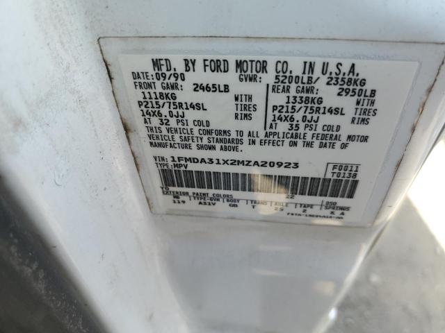 Photo 12 VIN: 1FMDA31X2MZA20923 - FORD AEROSTAR 