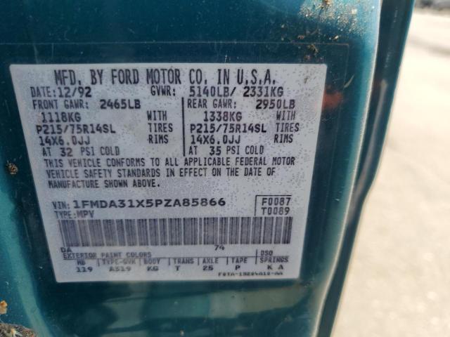 Photo 12 VIN: 1FMDA31X5PZA85866 - FORD AEROSTAR 