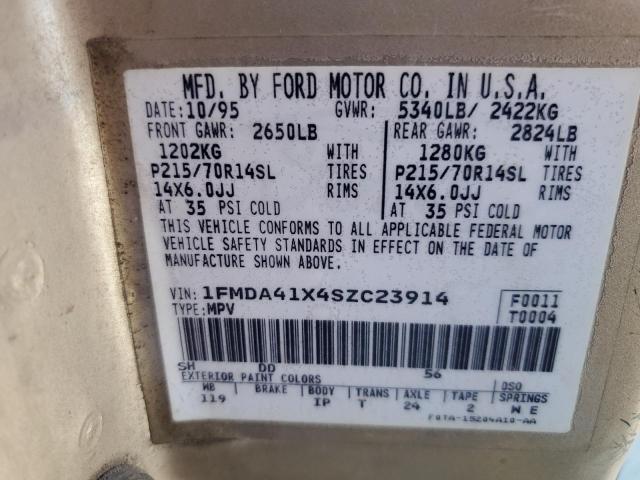 Photo 11 VIN: 1FMDA41X4SZC23914 - FORD AEROSTAR 